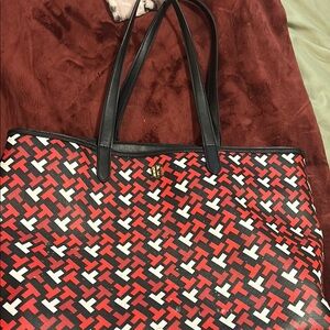 Stylish Black and Red Tote Bag